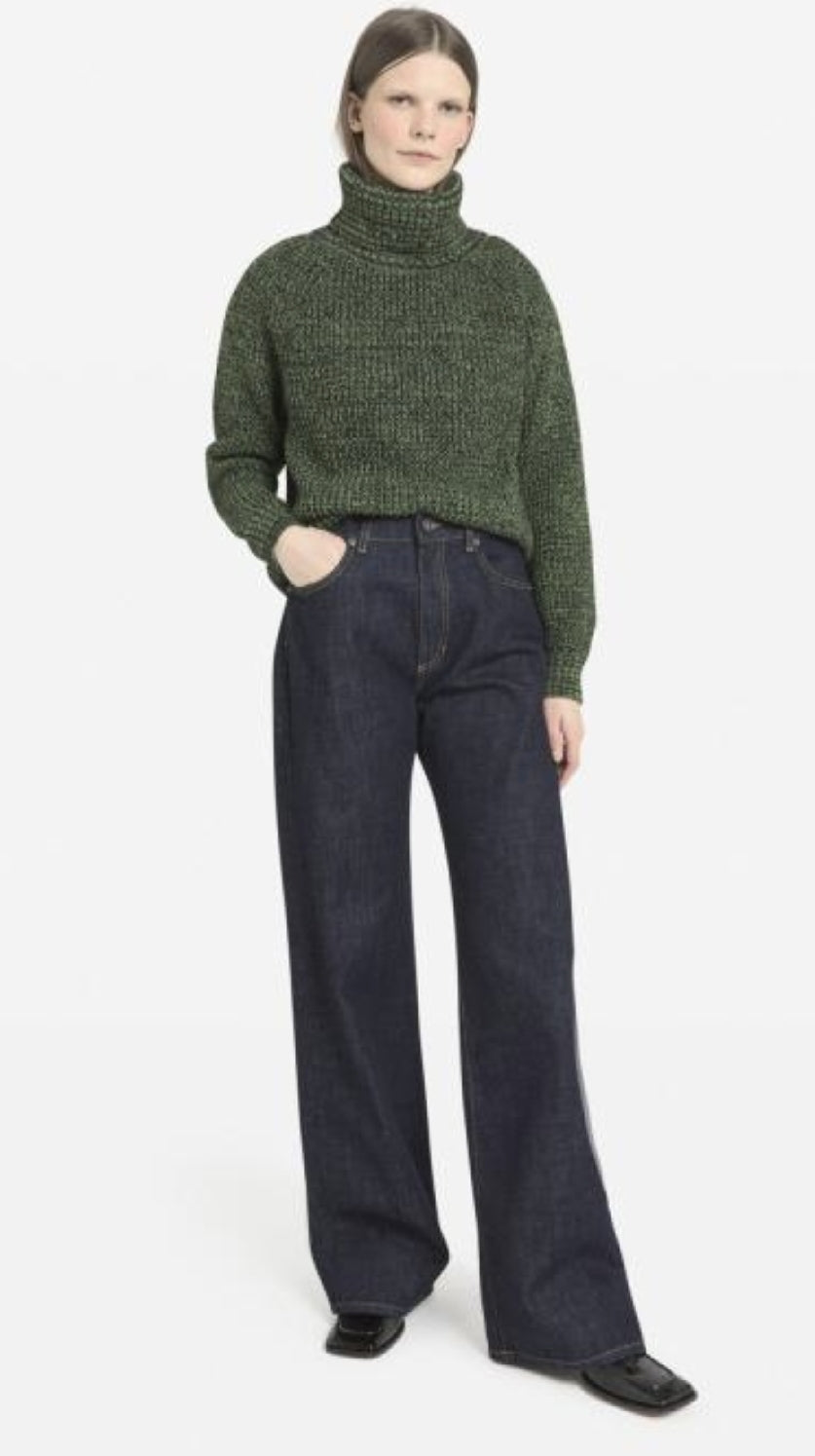 Ottodame Navy Wide Leg Jean