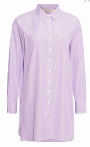 RDF Lilac Pinstripe Oversized Shirt