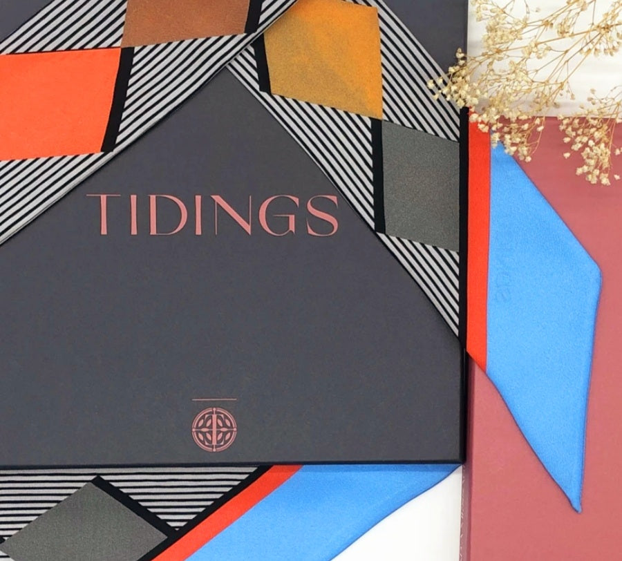 Tidings "Old Friends Shine Like Diamonds" Silk Scarf