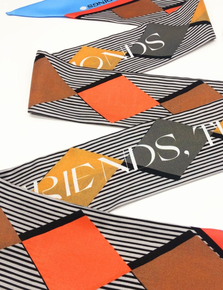 Tidings "Old Friends Shine Like Diamonds" Silk Scarf