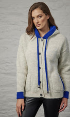 Fisherman Wool Hoodie Cardigan
