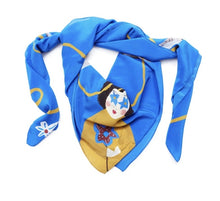 Load image into Gallery viewer, Jokamin Large Rich Blue Silk Scarf
