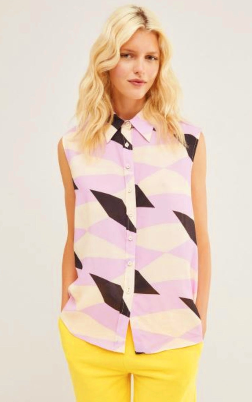 Ottodame Graphic Print Sleeveless Shirt