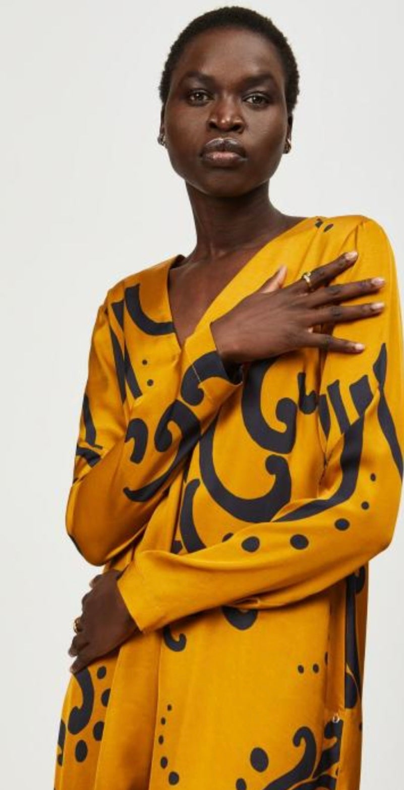 Ottodame Antique Gold Tunic Swing Dress