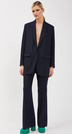 Ottodame Navy Flare Trousers