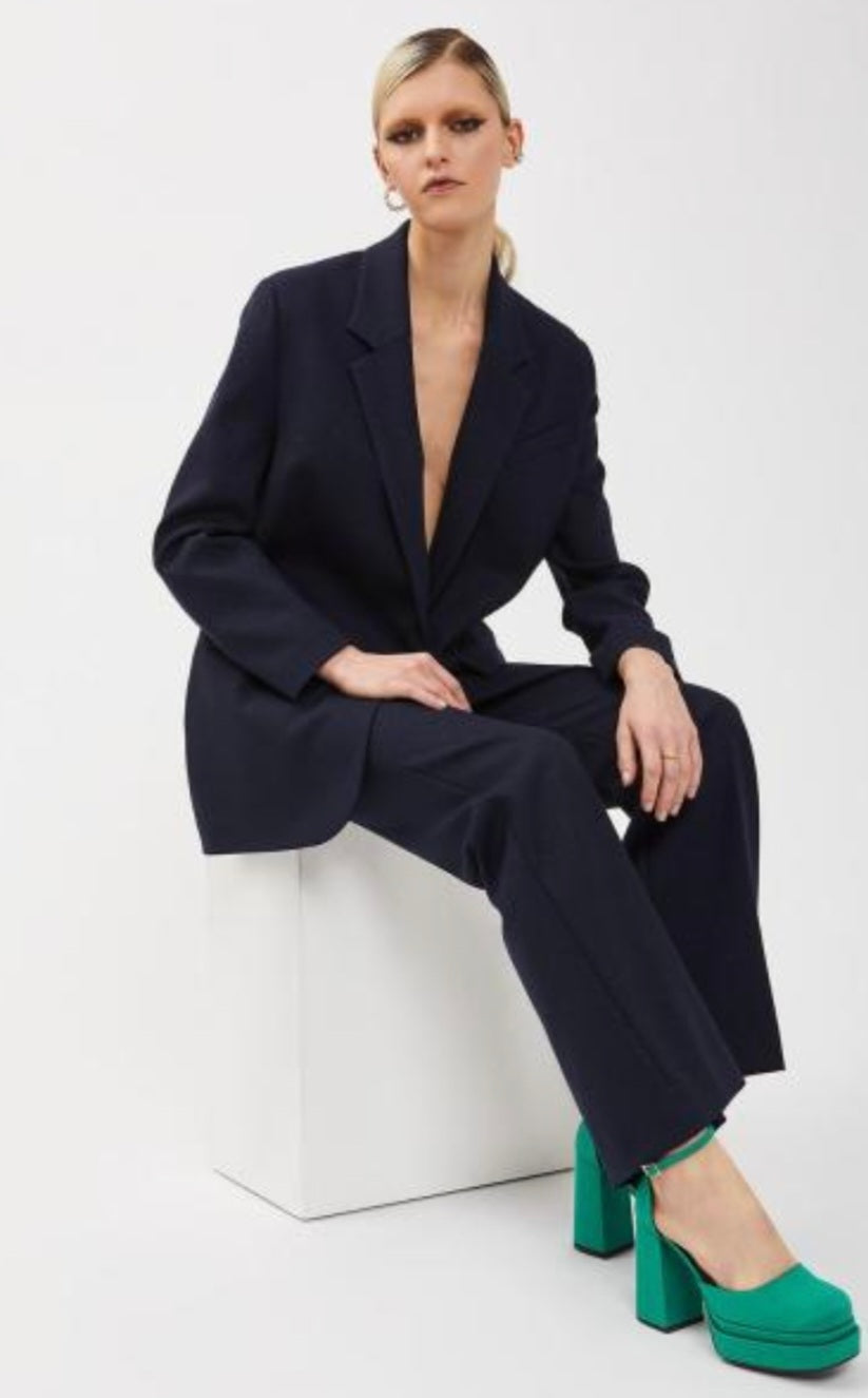 Ottodame Navy Flare Trousers