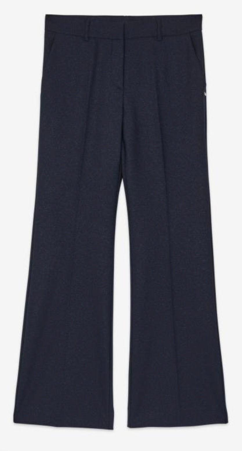 Ottodame Navy Flare Trousers