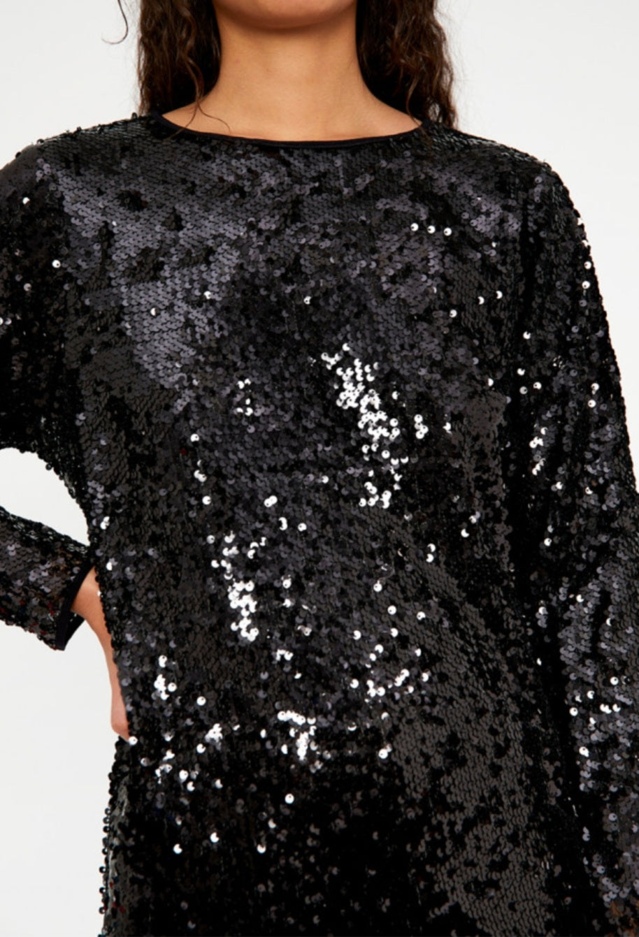 WP Black Sequin Mini Dress 
