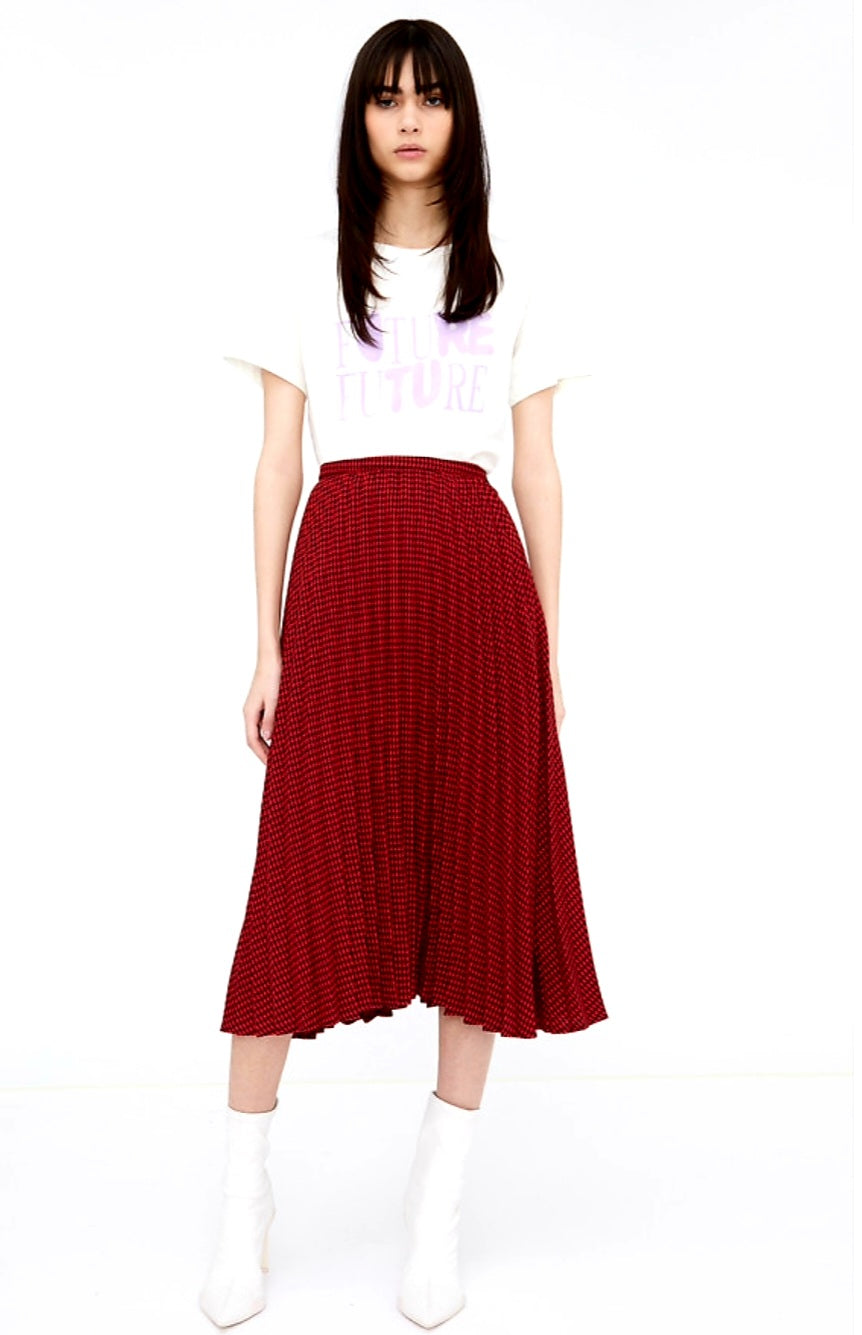 WP Houndstooth Pleated Skirt