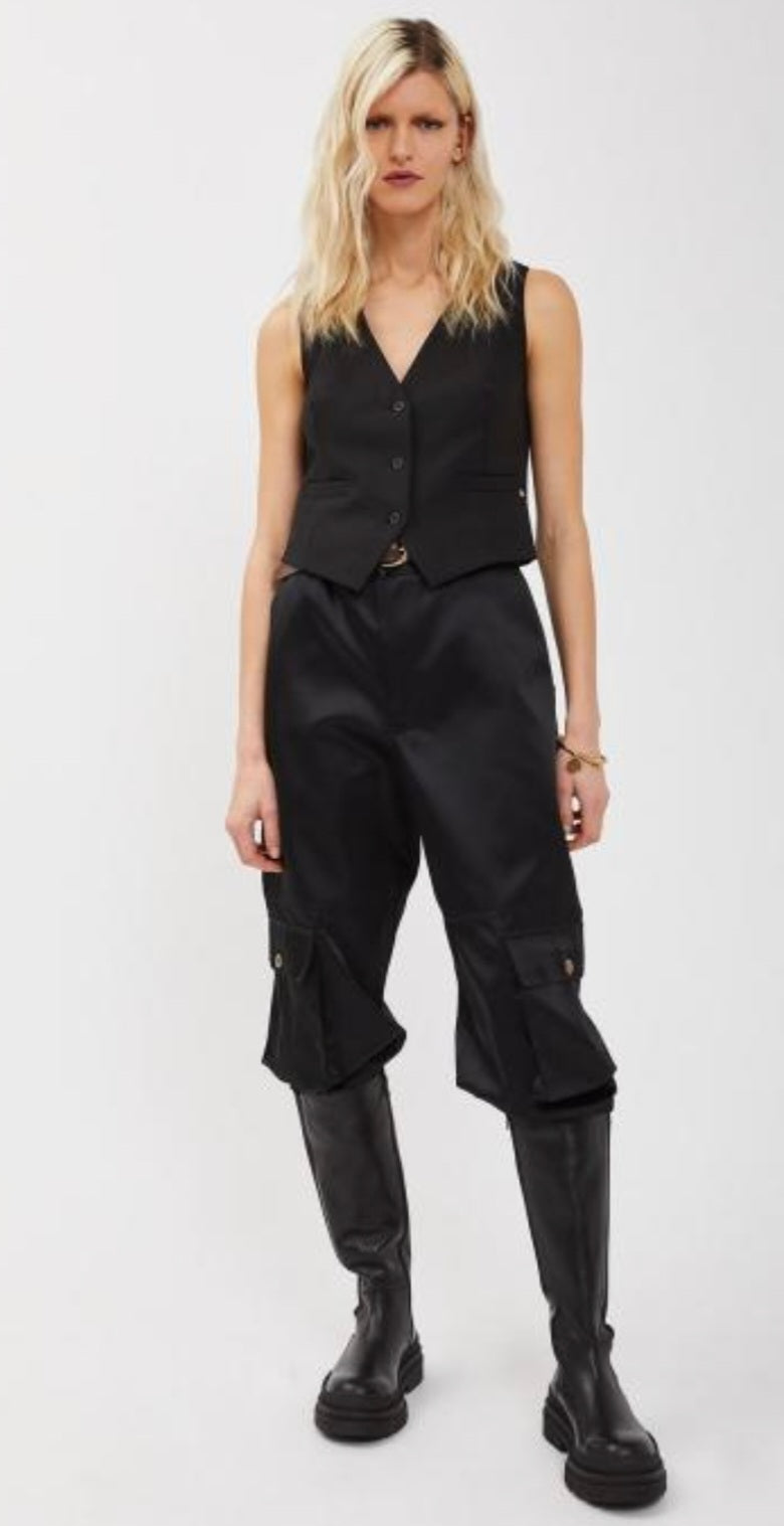 Ottodame Black Tuxedo Cargo Pants