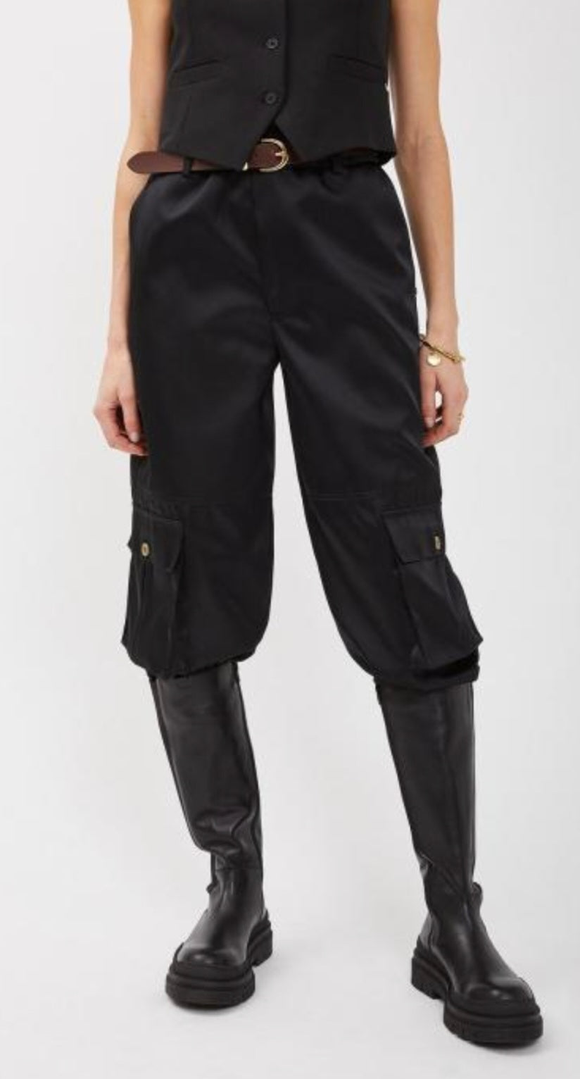 Ottodame Black Tuxedo Cargo Pants