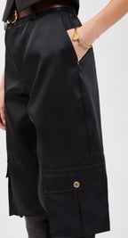 Ottodame Black Tuxedo Cargo Pants