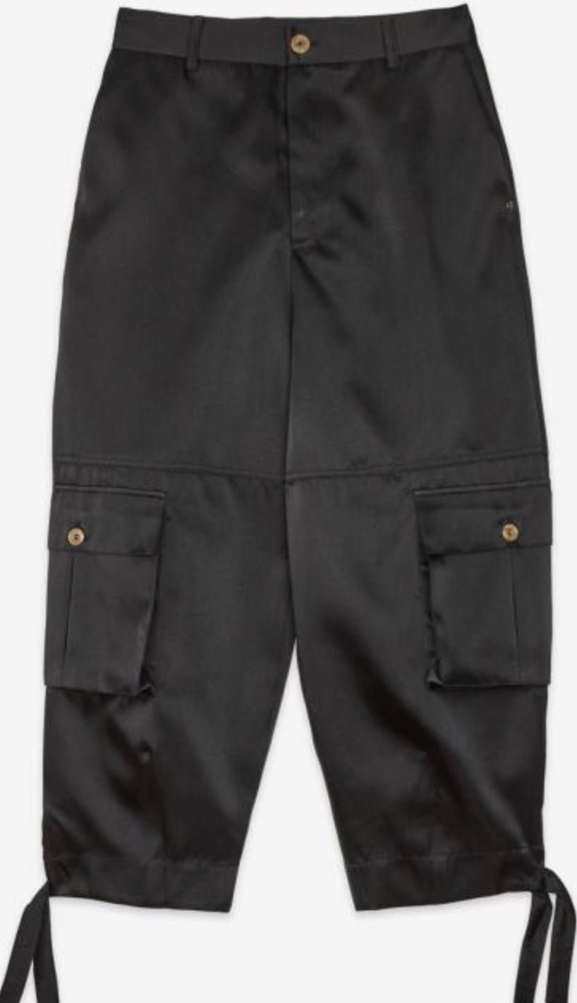Ottodame Black Tuxedo Cargo Pants