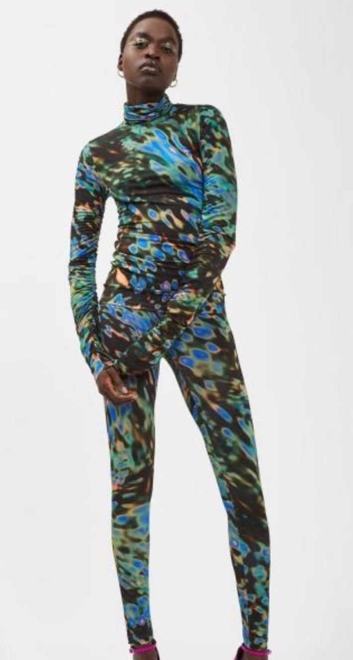 Ottodame Peacock Marble Turtleneck