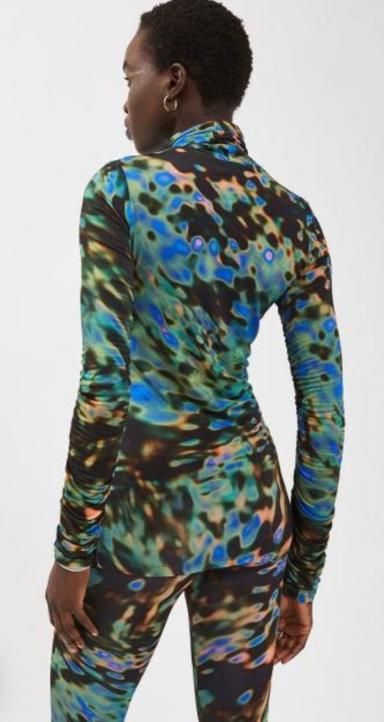 Ottodame Peacock Marble Turtleneck