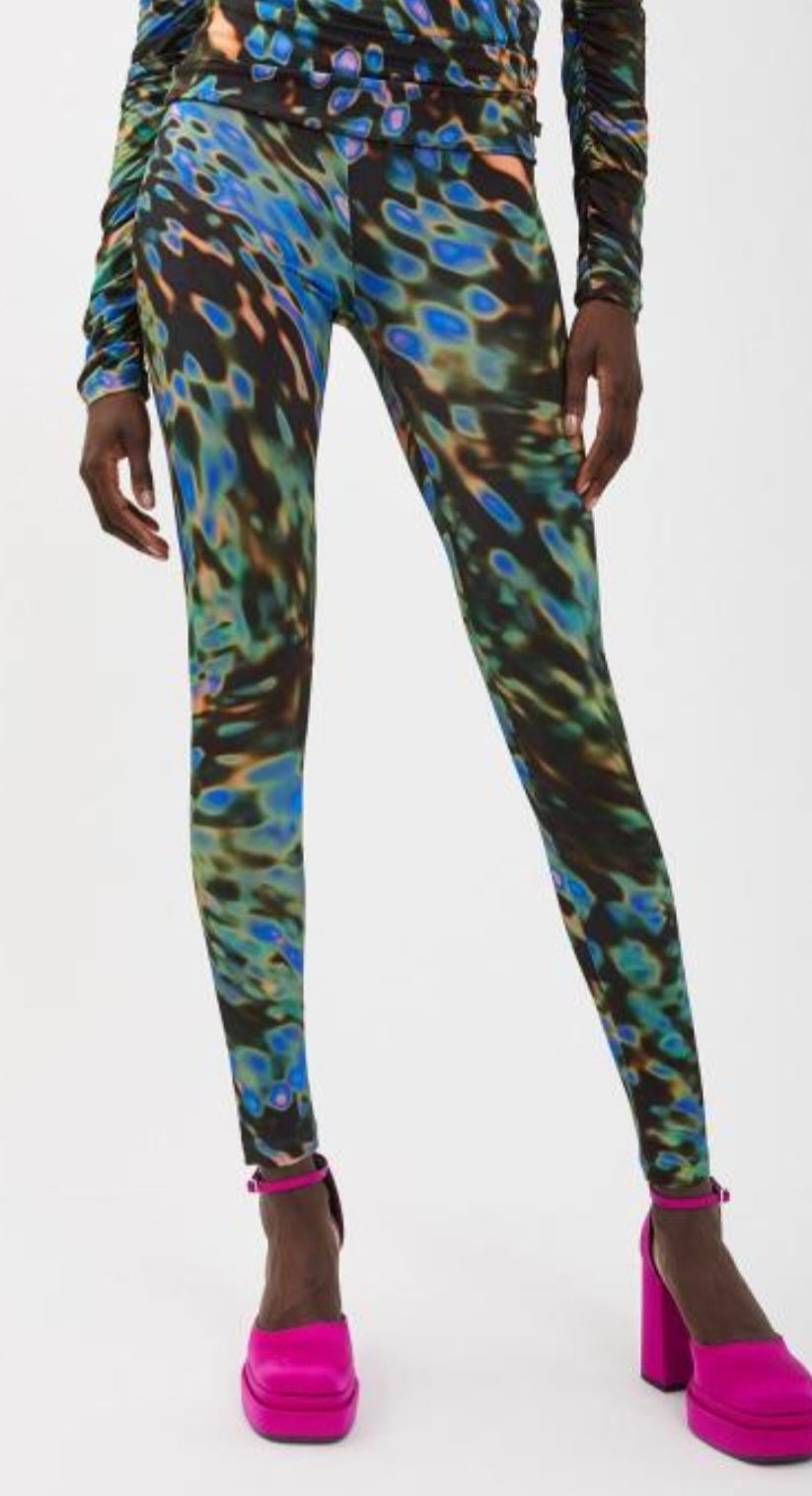 Ottodame Peacock Marbled Leggings