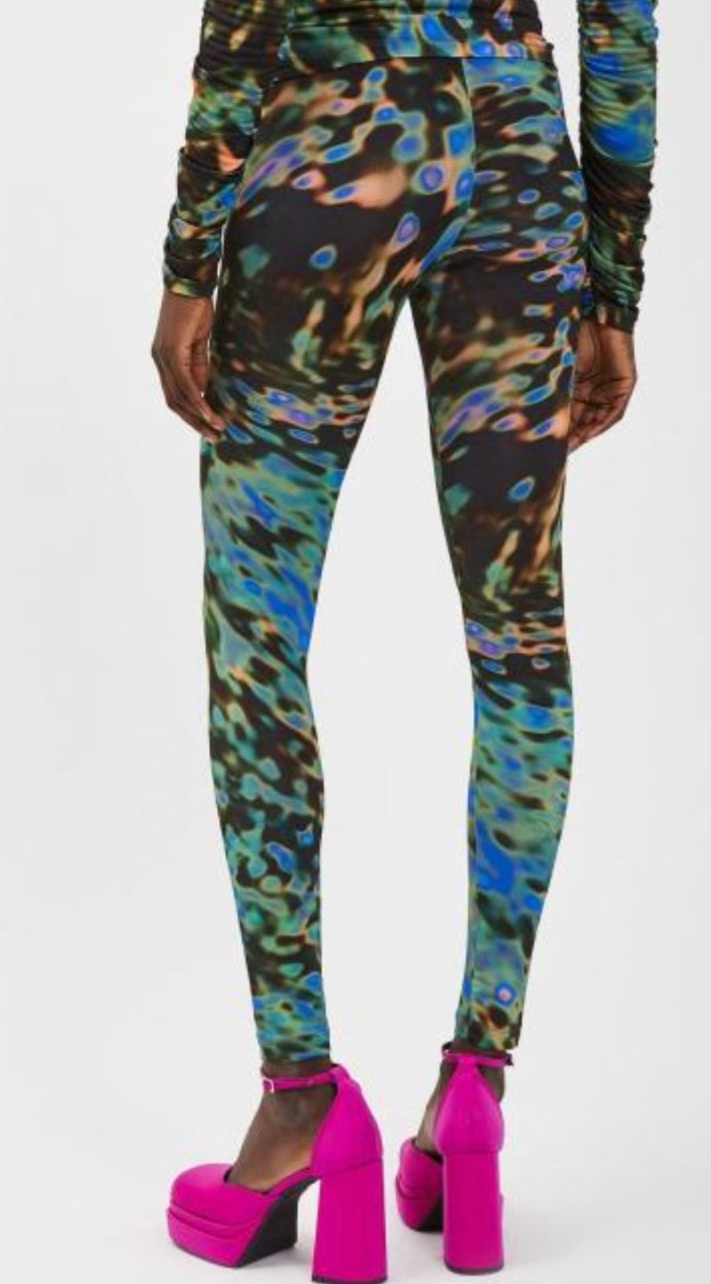 Ottodame Peacock Marbled Leggings