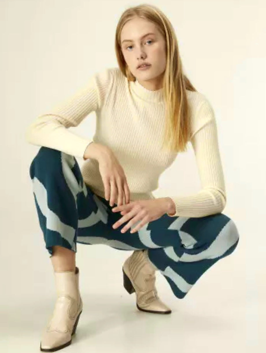 Wild Pony Ivory Ribbed Jumper