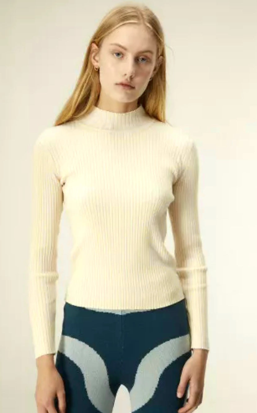 Wild Pony Ivory Ribbed Jumper