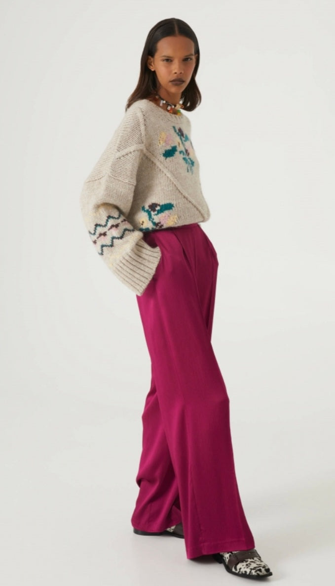 Beatrice B Satin Crepe Palazzos