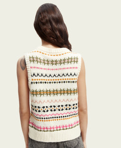 S&S Ivory and Pink Knit  Tanktop