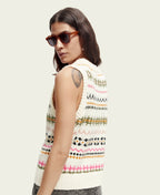 S&S Ivory and Pink Knit  Tanktop