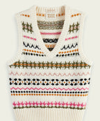 S&S Ivory and Pink Knit  Tanktop
