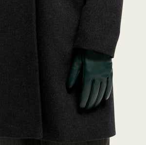 Scotch & Soda Leather Green Gloves