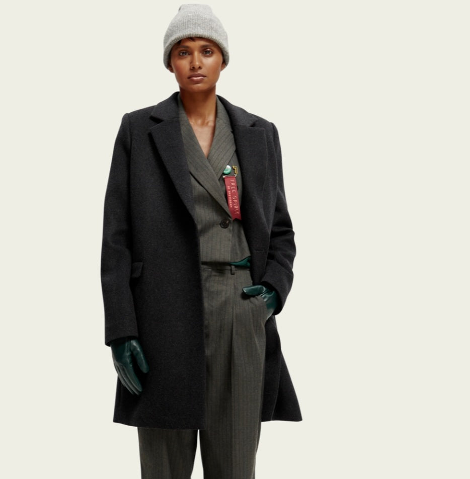 Scotch & Soda Leather Green Gloves