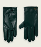 Scotch & Soda Leather Green Gloves
