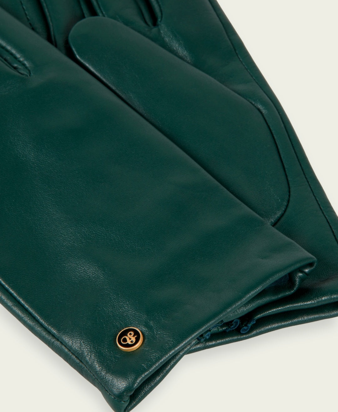 Scotch & Soda Leather Green Gloves