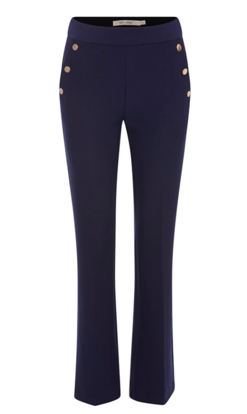 RDF Navy Flare Trousers