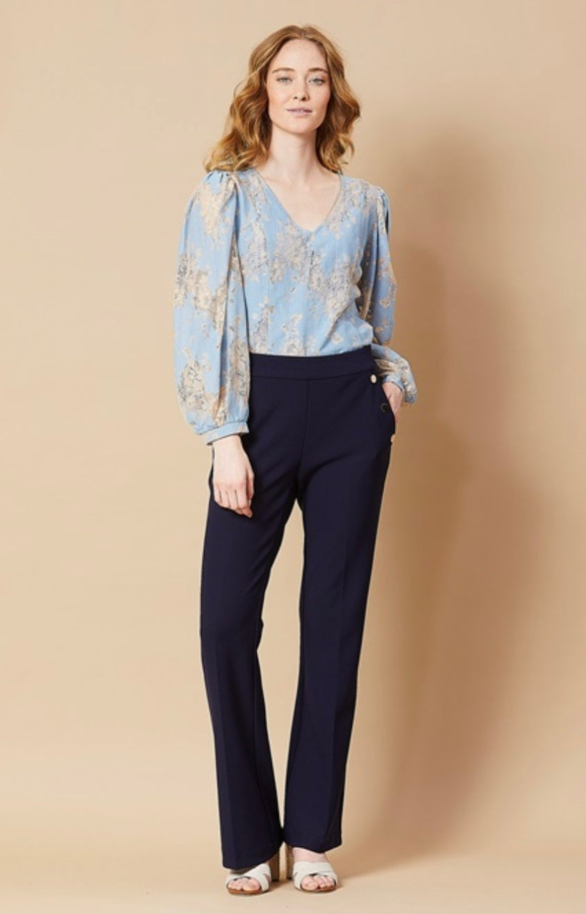 RDF Navy Flare Trousers