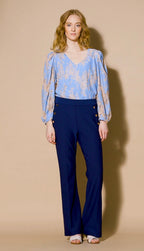 RDF Navy Flare Trousers