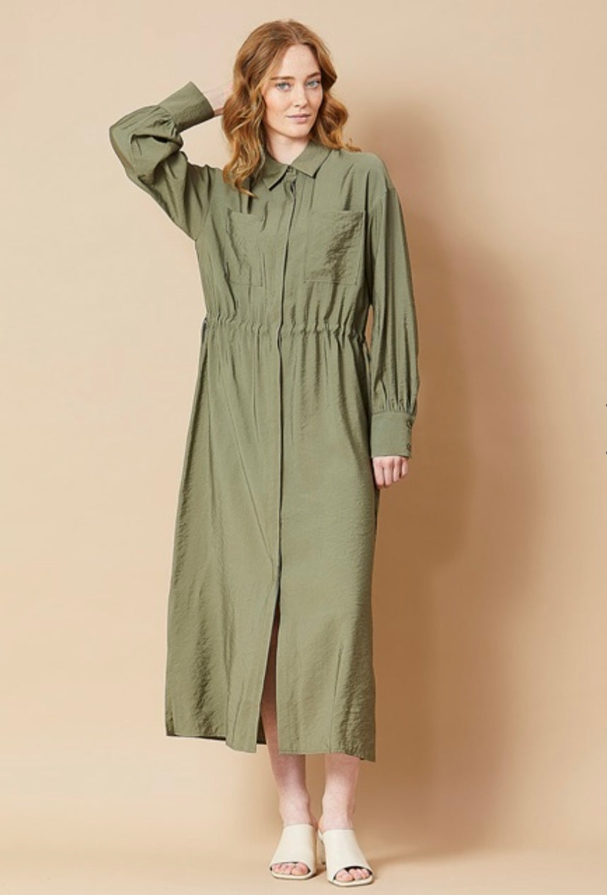 RDF Khaki Shirt Dress