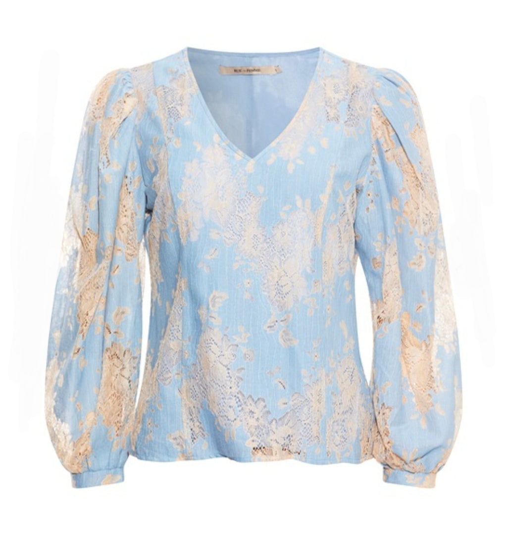RDF Sky Blue Lace Blouse