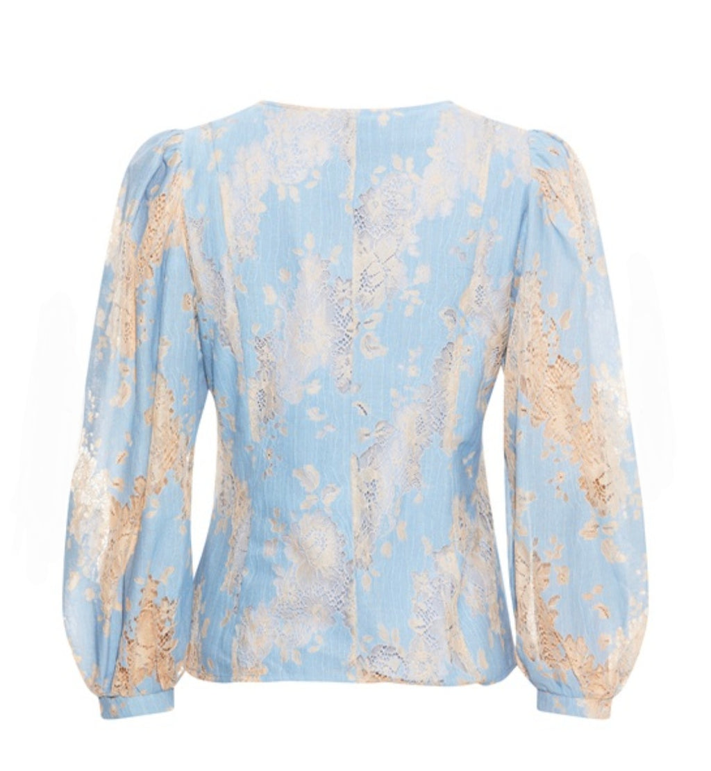 RDF Sky Blue Lace Blouse