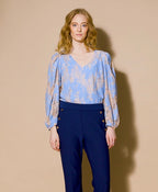 RDF Sky Blue Lace Blouse