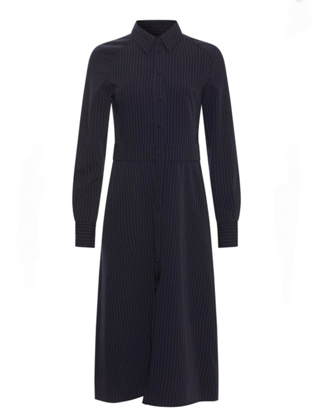 RDF Navy Pinstripe Shirt Dress