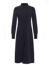 Load image into Gallery viewer, RDF Navy Pinstripe Shirt Dress
