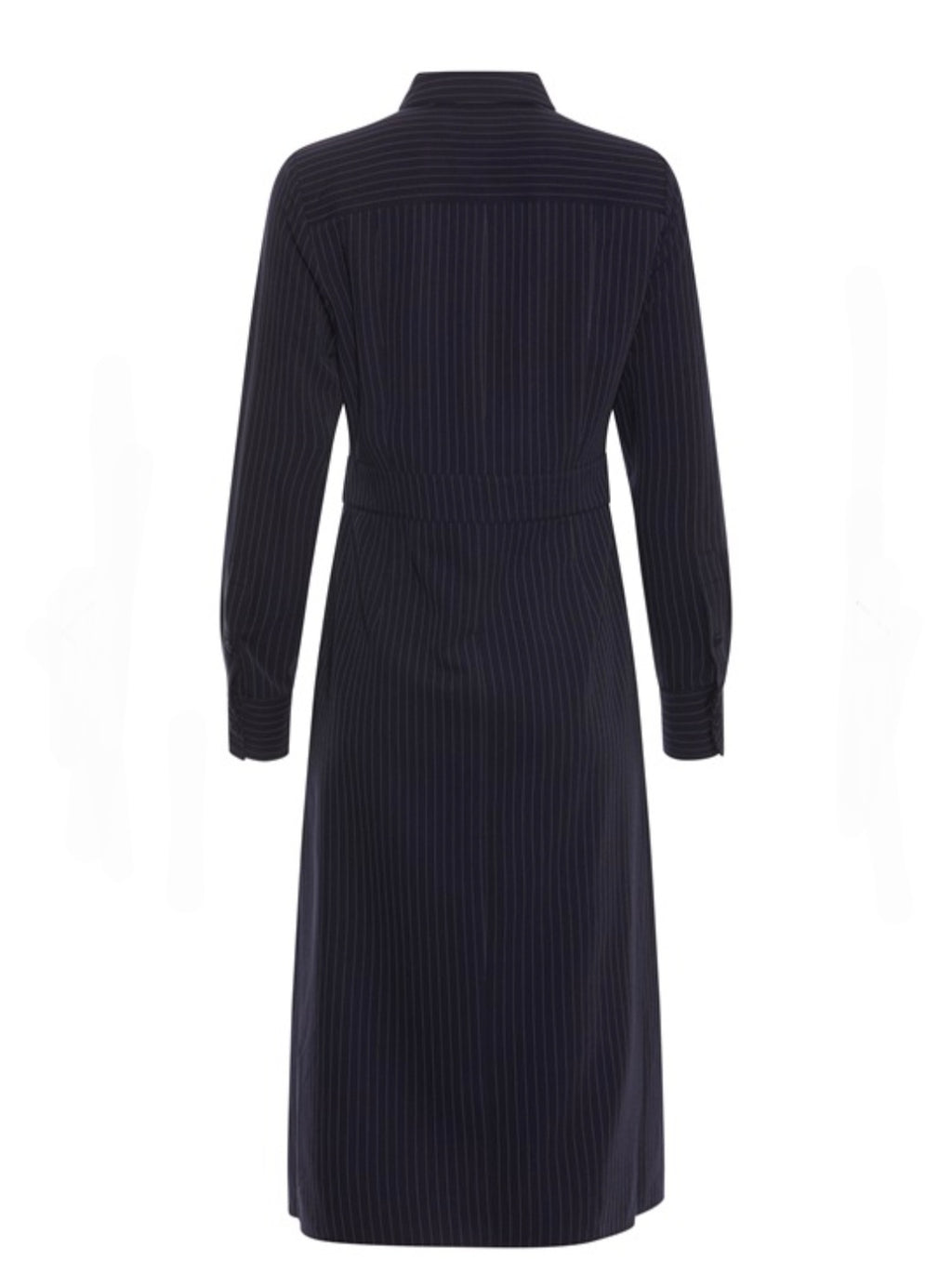 RDF Navy Pinstripe Shirt Dress