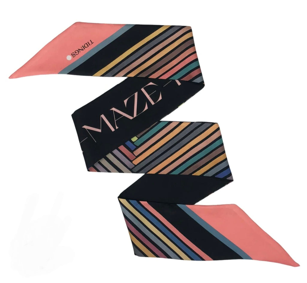 Tidings A- MAZE-ING Silk Twilly