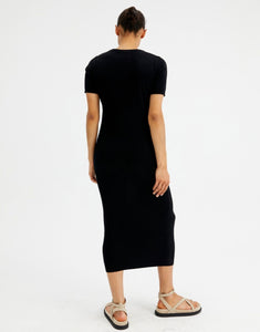 Compania Fantastica Black Fine Knit Midi Dress