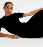 Compania Fantastica Black Fine Knit Midi Dress