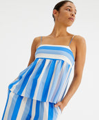 Compania Fantastica Blue 2-Tone Strap Top