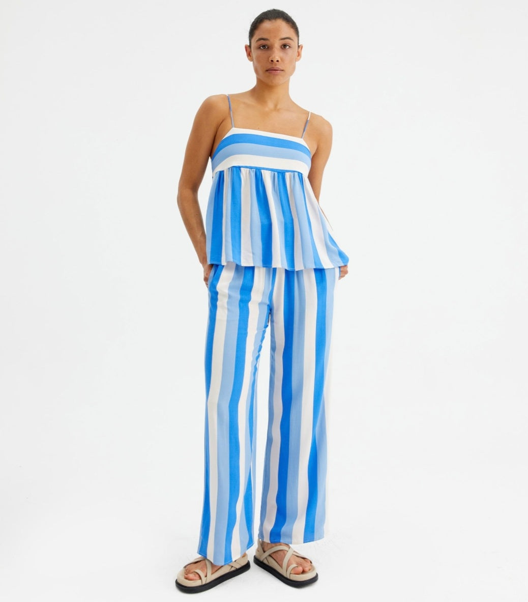 Compania Fantastica Blue 2-Tone Strap Top