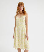 Compania Fantastica Lemon & Green  Spaghetti Strap Sun Dress