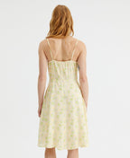 Compania Fantastica Lemon & Green  Spaghetti Strap Sun Dress