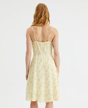 Load image into Gallery viewer, Compania Fantastica Lemon &amp; Green  Spaghetti Strap Sun Dress
