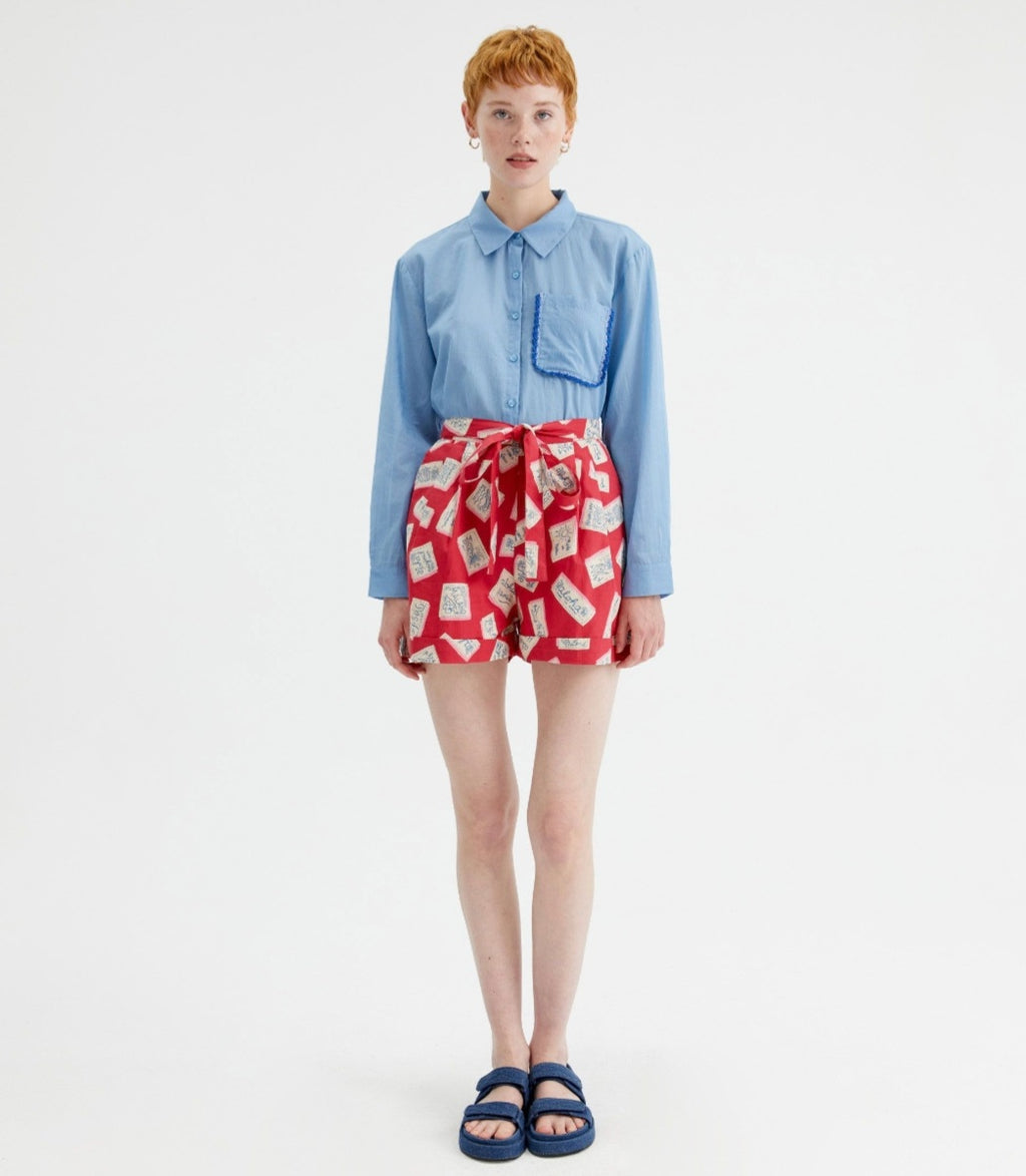 Compania Fantastica Blue Patch Shirt